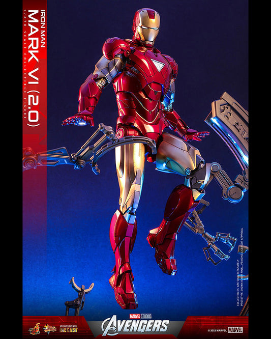 Marvel Los Vengadores Figura Movie Masterpiece Diecast 1/6 Iron Man Mark VI (2.0) 32 cm