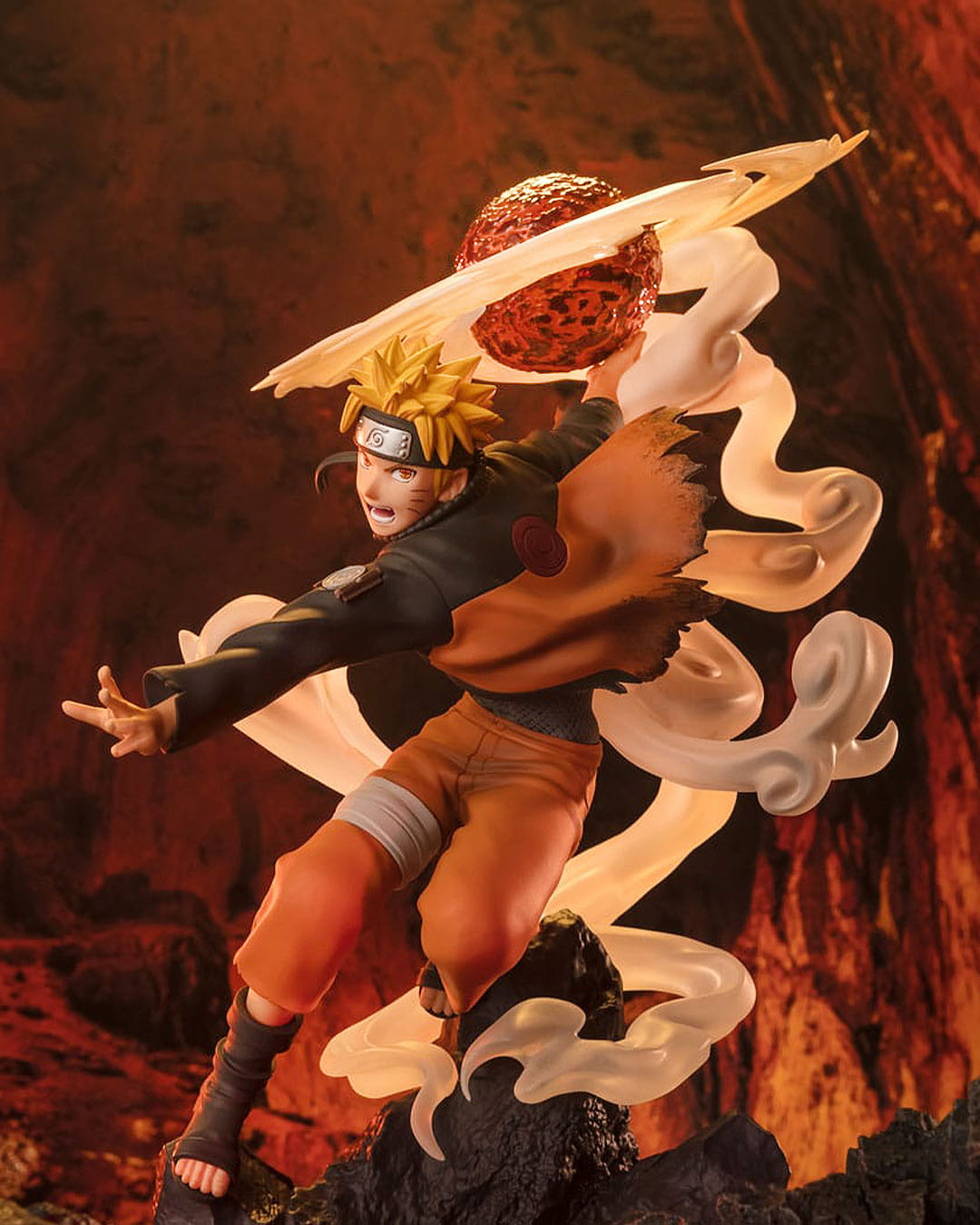 Naruto Shippuden Figuarts ZERO Extra Battle Estatua PVC Naruto Uzumaki-Sage Art: Lava Release Rasenshuriken 24 cm