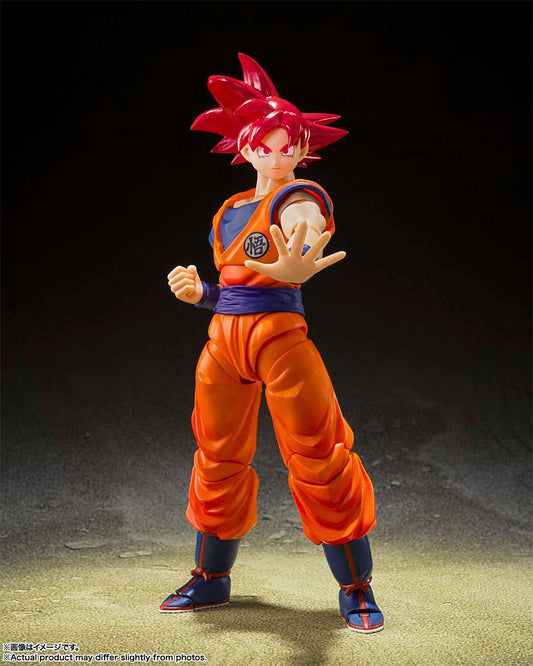 Dragon Ball Super Figura S.H. Figuarts Super Saiyan God Son Goku Saiyan God Instilled with the light of Reighteous Hearts 14 cm