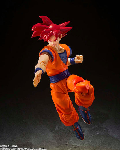 Dragon Ball Super Figura S.H. Figuarts Super Saiyan God Son Goku Saiyan God Instilled with the light of Reighteous Hearts 14 cm