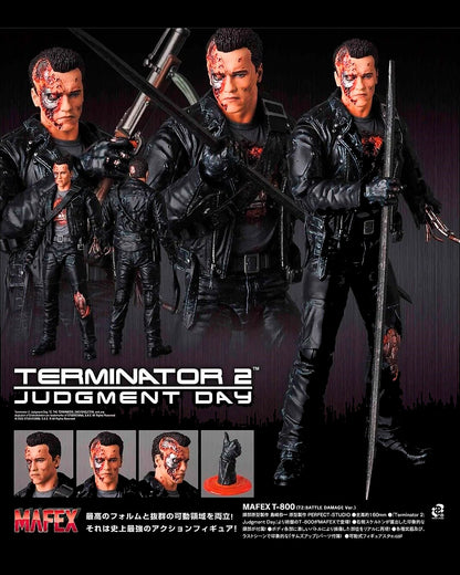 Terminator 2 Figura MAFEX T-800 Battle Damage Ver. 16 cm