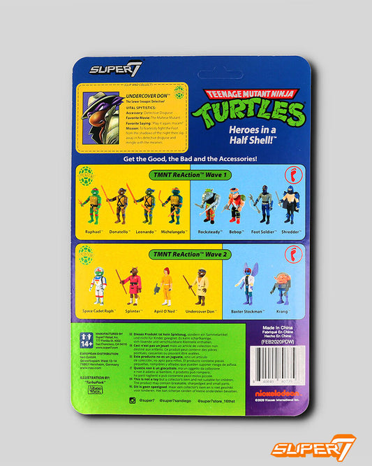 Tortugas Ninja Figura ReAction Undercover Donatello 10 cm Figuras Tortugas Ninja