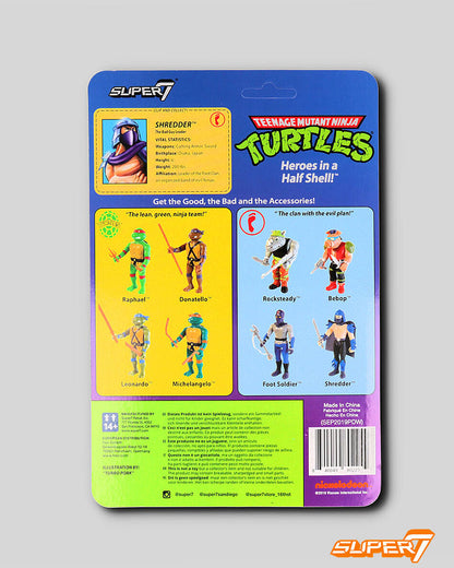 Tortugas Ninja Figura ReAction Shredder 10 cm Ninja