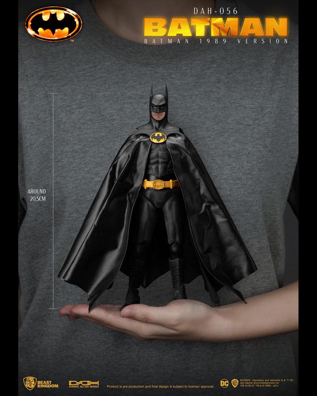 Batman 1989 Figura Dynamic 8ction Heroes 1/9 Batman 24cm.