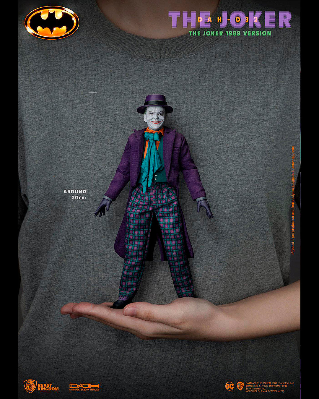 Batman 1989 Figura Dynamic 8ction Heroes 1/9 The Joker 21 cm