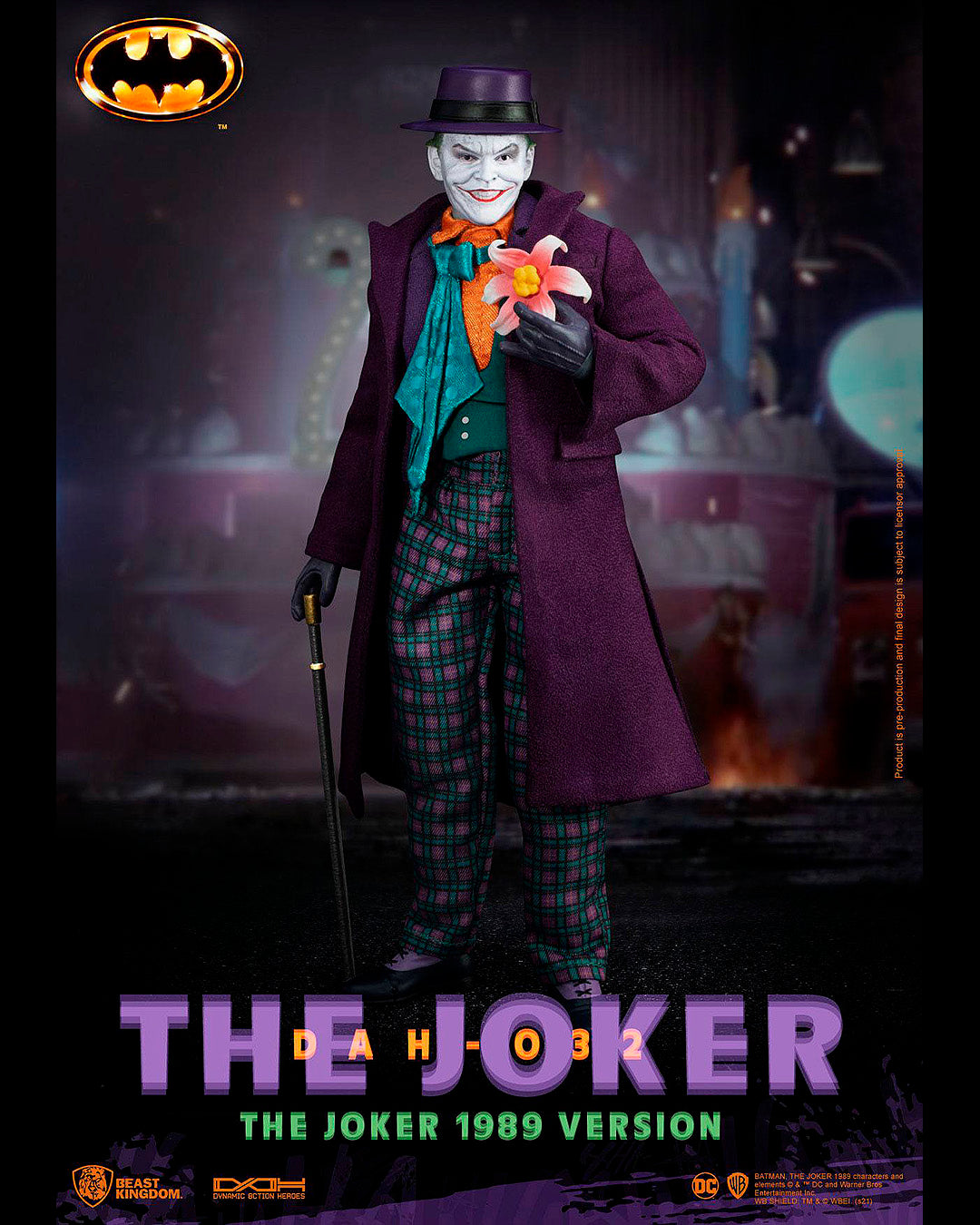 Batman 1989 Figura Dynamic 8ction Heroes 1/9 The Joker 21 cm