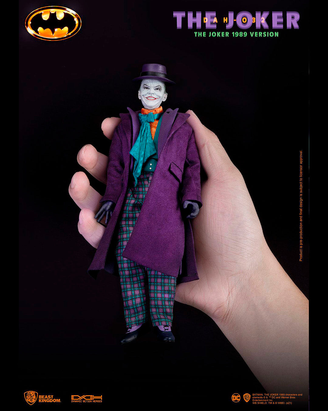 Batman 1989 Figura Dynamic 8ction Heroes 1/9 The Joker 21 cm