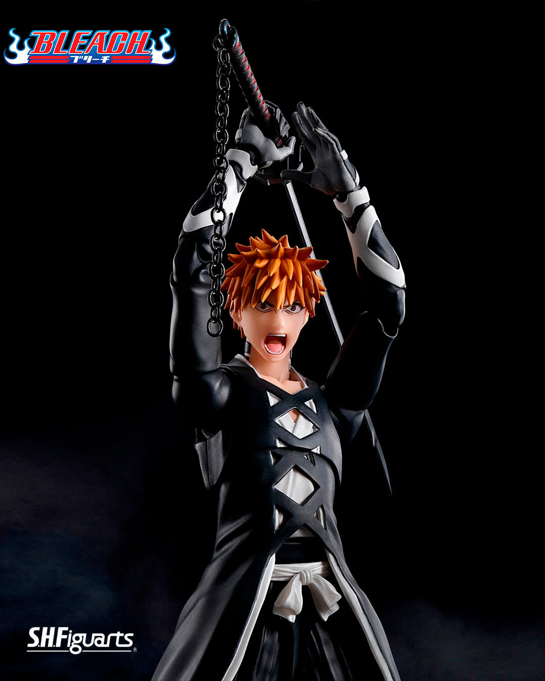 Ichigo Kurosaki BAnkai Tensazangetsu figura 15,5 cm BLEACH 1K Year Blood War SH Figuarts