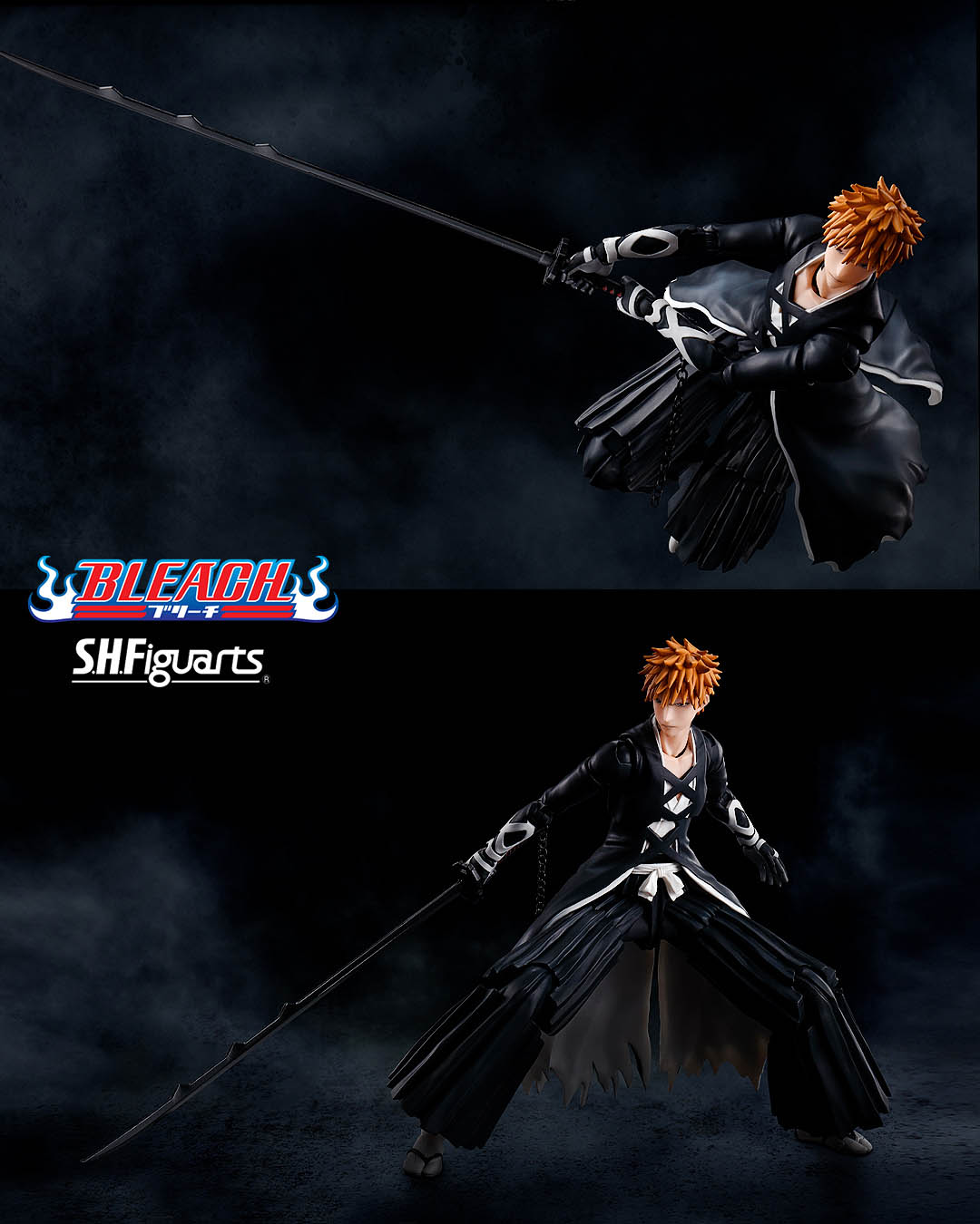 Ichigo Kurosaki BAnkai Tensazangetsu figura 15,5 cm BLEACH 1K Year Blood War SH Figuarts