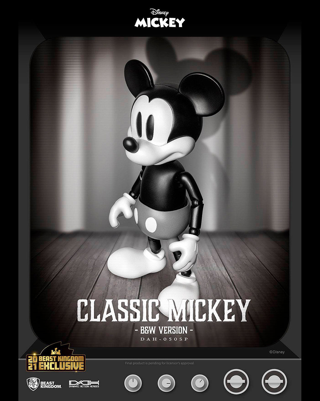 Figura Dynamic 8ction Heroes 1/9 Mickey Classic Version B&W Version 21 cm. Disney