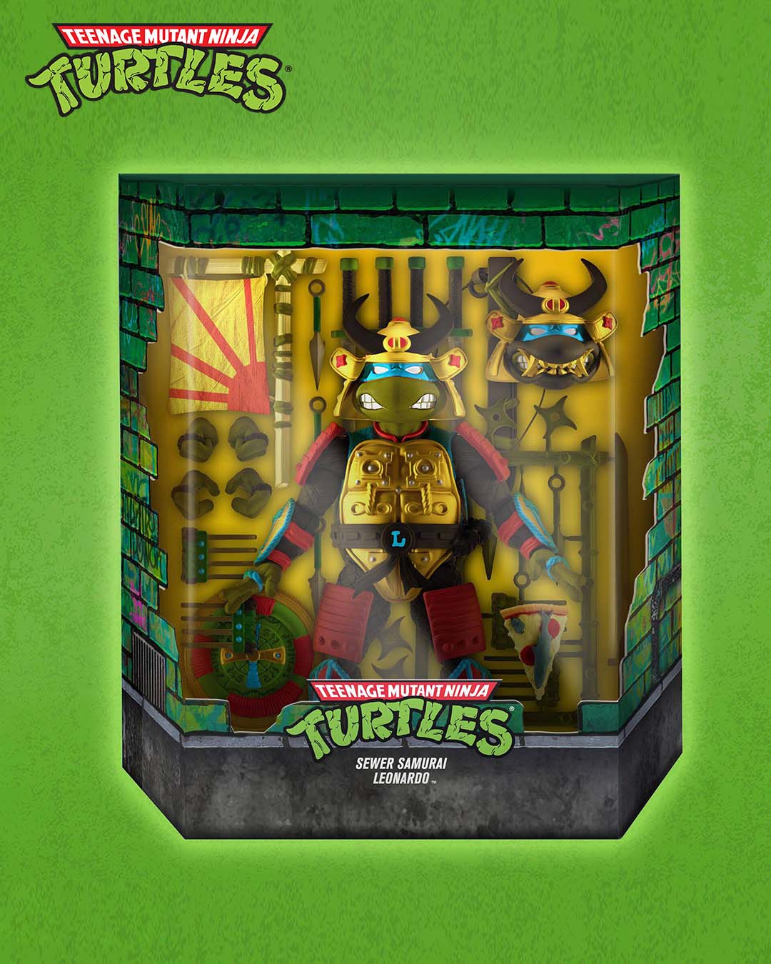 Tortugas Ninja Figura Ultimates Leo the Sewer Samurai 18 cm