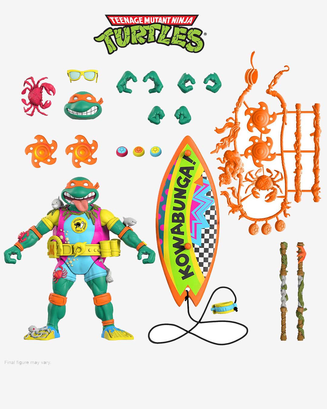 Tortugas Ninja Figura Ultimates Sewer Surfer Mike 18 cm