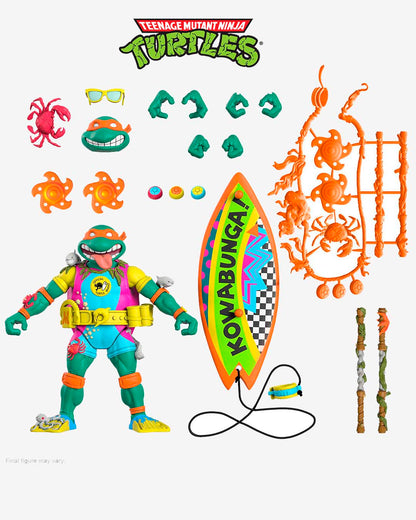 Tortugas Ninja Figura Ultimates Sewer Surfer Mike 18 cm