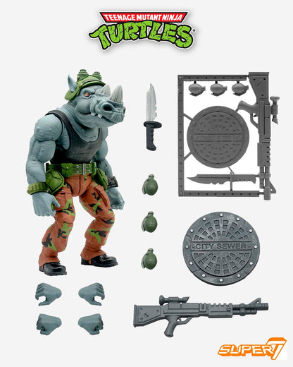 Tortugas Ninja Figura Ultimates Rocksteady 20cm