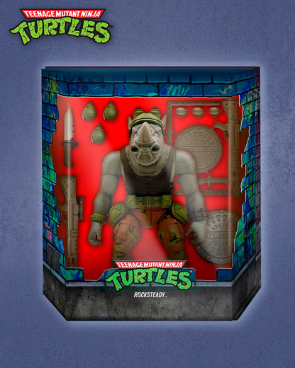 Tortugas Ninja Figura Ultimates Rocksteady 20cm
