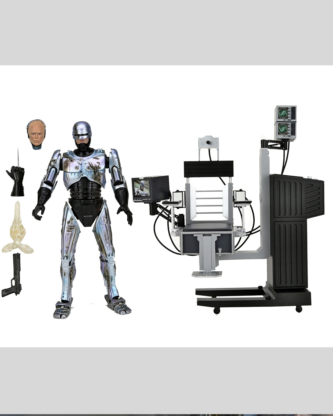 Ultimate battle damaged Robocop with chair figure 18cm ( Daño en caja )